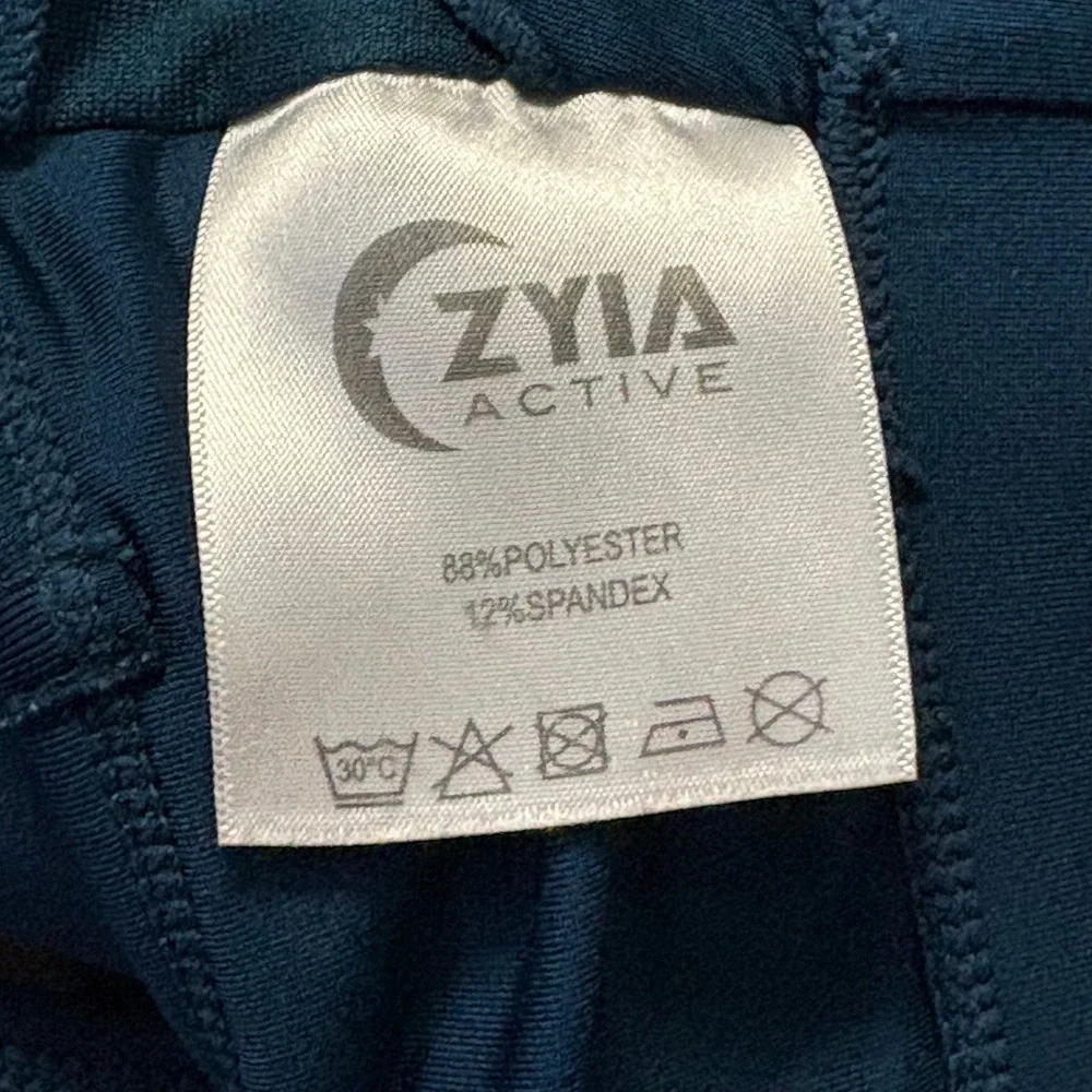 ZYIA Active Teal Blue Racerback‎ Sports Bra Bomber Comfortable Small Padded